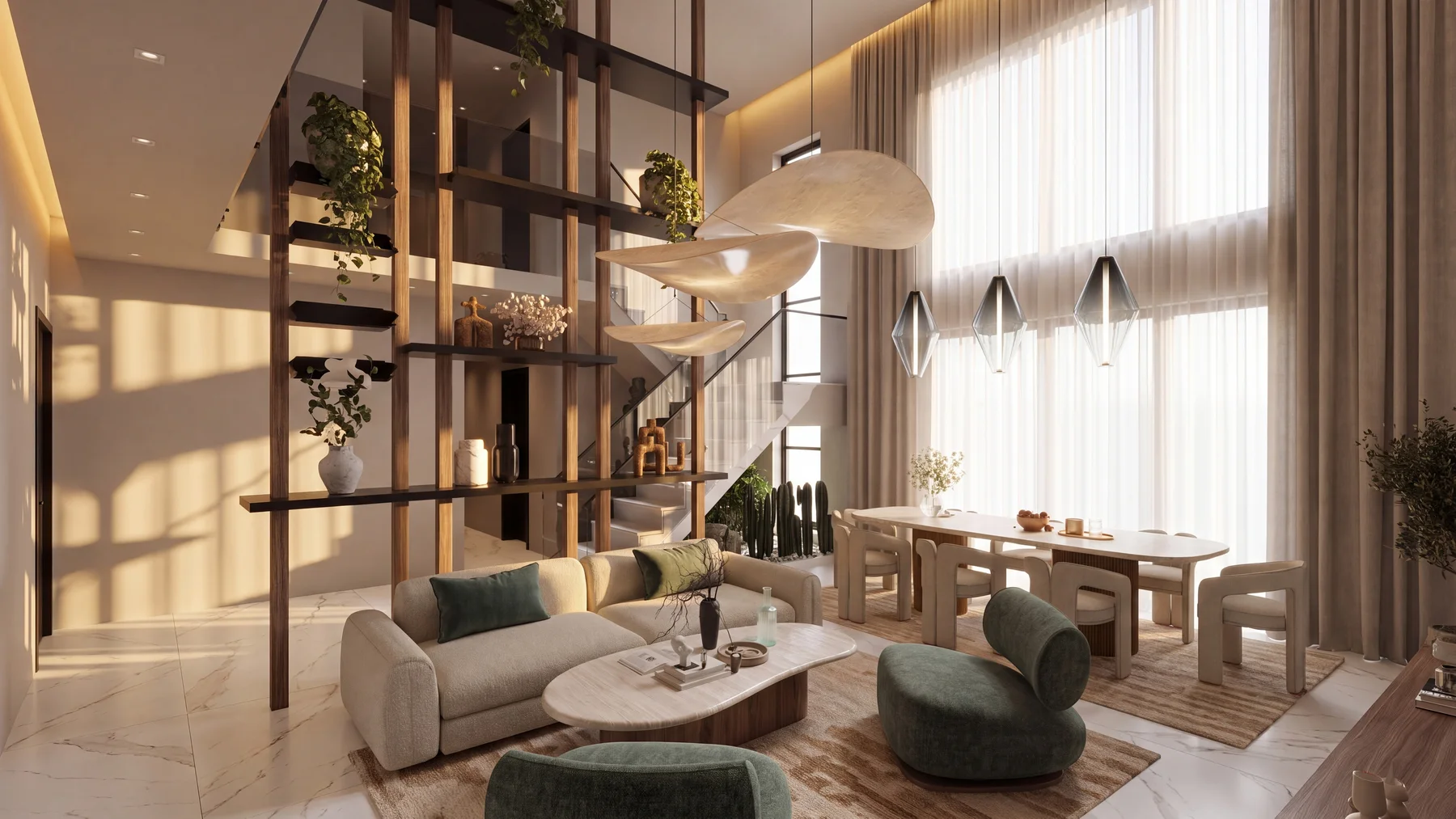 Projection 3D d’un duplex double hauteur